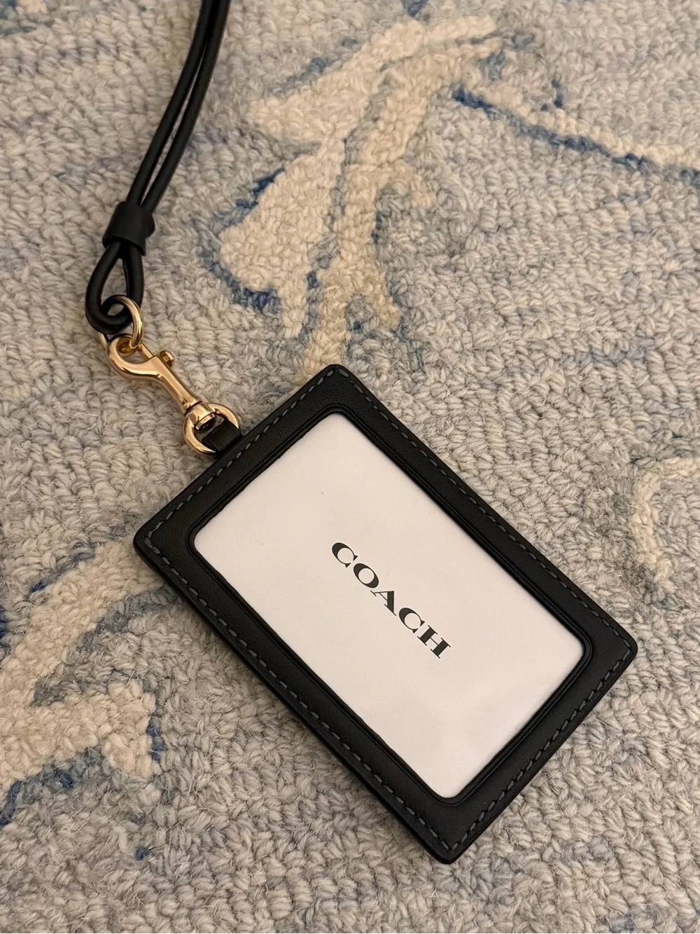 Coach Lanyard Black Leather